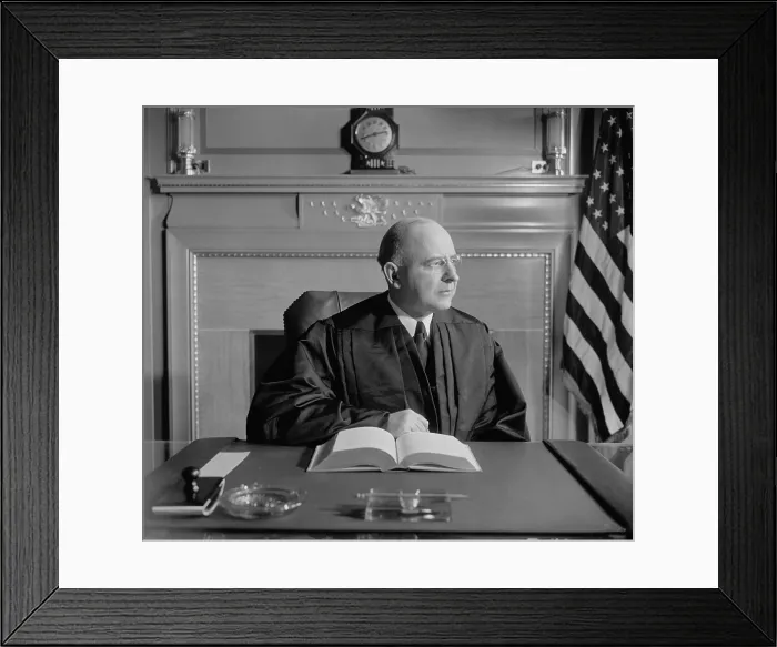 Framed Print : Stanley Reed was FDR's second Supreme Court nominee in 1938. Reed evolved into a moderate justice, often provided the fifth vote in split rulings. (BSLOC_2013_8_69) Framed Print : Stanley Reed was FDR's second Supreme Court nominee in 1938. Reed evolved into a moderate justice, often provided the fifth vote in split rulings. (BSLOC_2013_8_69)