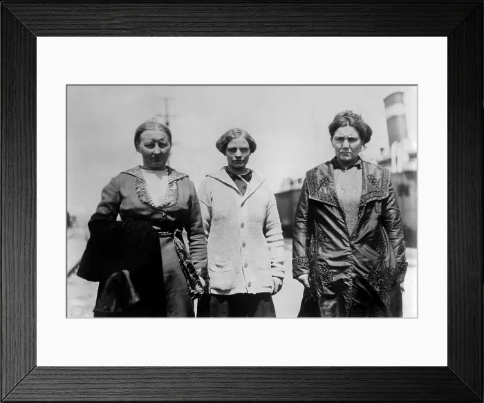 Framed Print : Steerage survivors, EMPRESS OF IRELAND, which sank in the Saint Lawrence River after colliding with a coal ship in the fog on May 29, 1914, killing over 1000 Framed Print : Steerage survivors, EMPRESS OF IRELAND, which sank in the Saint Lawrence River after colliding with a coal ship in the fog on May 29, 1914, killing over 1000