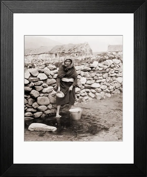 Framed Print : Native woman of Keel, an impoverished village of Achill Island, West coast of Ireland, ca. 1903