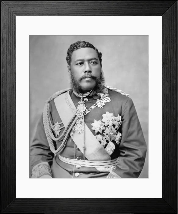 Framed Print : Hawaiian King David Kalakaua reigned from 1874-1891