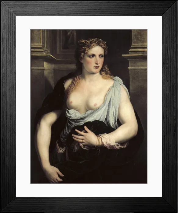 Framed Print : BORDONE, Paris (1500-1571). Portrait of a lady in a green robe. 1550. Renaissance art. Cinquecento. Oil on canvas. AUSTRIA. Vienna Framed Print : BORDONE, Paris (1500-1571). Portrait of a lady in a green robe. 1550. Renaissance art. Cinquecento. Oil on canvas. AUSTRIA. Vienna