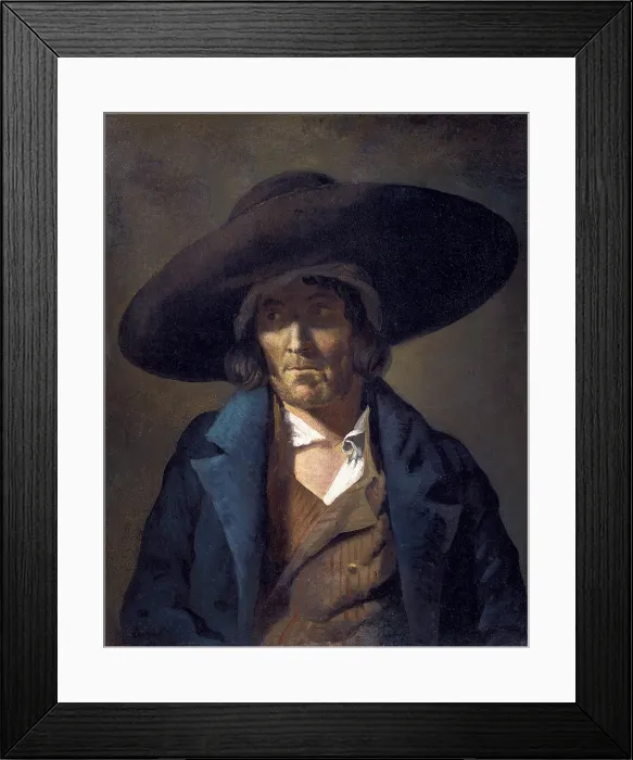 Framed Print : GeRICAULT, Theodore (1791-1824). Portrait d'homme, dit Le Vendeen. Romanticism. Oil on canvas. FRANCE. Paris. Louvre Museum