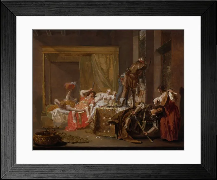 Framed Print : Wedding of Messalina and Gaius Silius, by Nicolaes Knupfer, c. 1645-55, Dutch painter, oil on panel