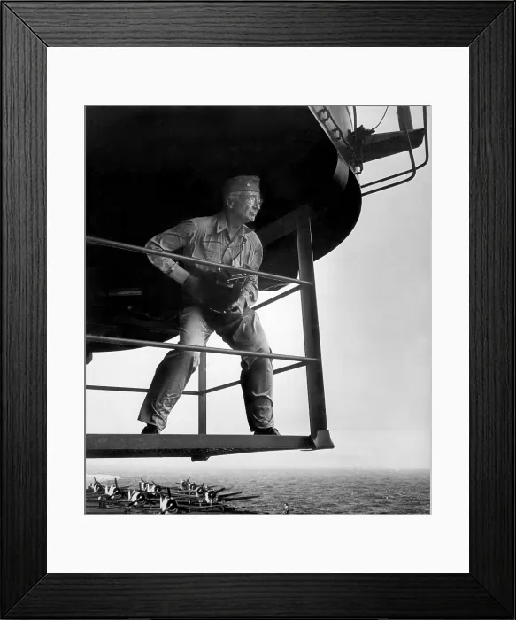 Framed Print : Edward Steichen, joined the U.S. Navy as a combat photographer in World War 2 Framed Print : Edward Steichen, joined the U.S. Navy as a combat photographer in World War 2