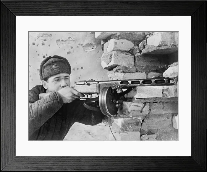 Framed Print : Battle for Stalingrad, World War 2. Red Army machine gunner bullet pocked wall. Oct. 1942-Feb. 1943. Photo by Georgii Zelma. (BSLOC_2013-12_15) Framed Print : Battle for Stalingrad, World War 2. Red Army machine gunner bullet pocked wall. Oct. 1942-Feb. 1943. Photo by Georgii Zelma. (BSLOC_2013-12_15)
