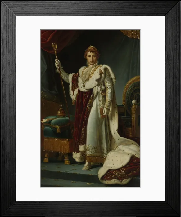 Framed Print : Portrait of Emperor Napoleon I, c. 1805-15, by workshop of Baron Francois Gerard, French oil painting