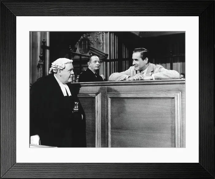 Framed Print : WITNESS FOR THE PROSECUTION, Charles Laughton, Tyrone Power, 1957 Framed Print : WITNESS FOR THE PROSECUTION, Charles Laughton, Tyrone Power, 1957