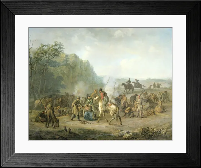 Framed Print : Cossack Bivouac, 1813, Louis Moritz, c. 1813-14, Dutch painting, oil on canvas