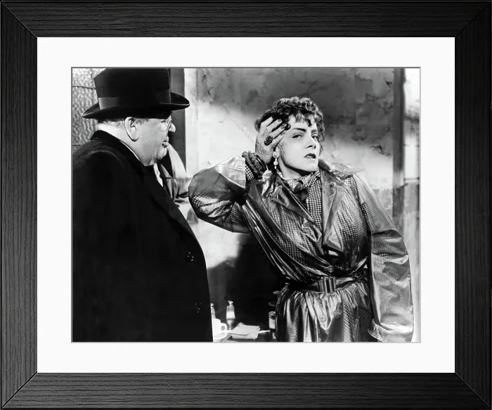 Framed Print : WITNESS FOR THE PROSECUTION, Charles Laughton, Marlene Dietrich, 1957
