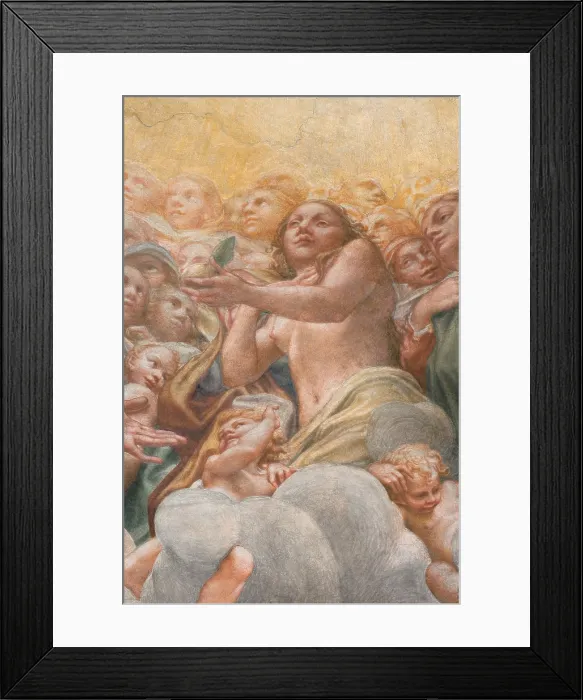 Framed Print : Allegri Antonio known as Correggio, Assumption of the Virgin, 1526 - 1530, 16th Century, fresco, Italy, Emilia Romagna, Parma, Santa Maria Assunta Cathedral, Dome Framed Print : Allegri Antonio known as Correggio, Assumption of the Virgin, 1526 - 1530, 16th Century, fresco, Italy, Emilia Romagna, Parma, Santa Maria Assunta Cathedral, Dome