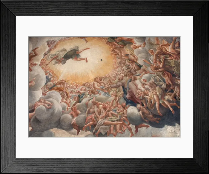 Framed Print : Allegri Antonio known as Correggio, Assumption of the Virgin, 1526 - 1530, 16th Century, fresco, Italy, Emilia Romagna, Parma, Santa Maria Assunta Cathedral, Dome