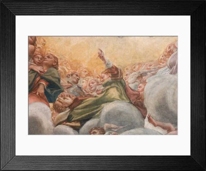 Framed Print : Allegri Antonio known as Correggio, Assumption of the Virgin, 1526 - 1530, 16th Century, fresco, Italy, Emilia Romagna, Parma, Santa Maria Assunta Cathedral, Dome