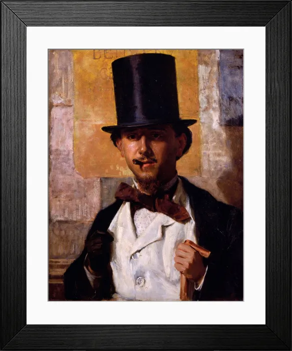 Framed Print : Morelli Domenico, Portrait of Bernardo Celentano, 1859, 19th Century, oil on canvas, Italy, Lazio, Rome, National Gallery of Modern Art