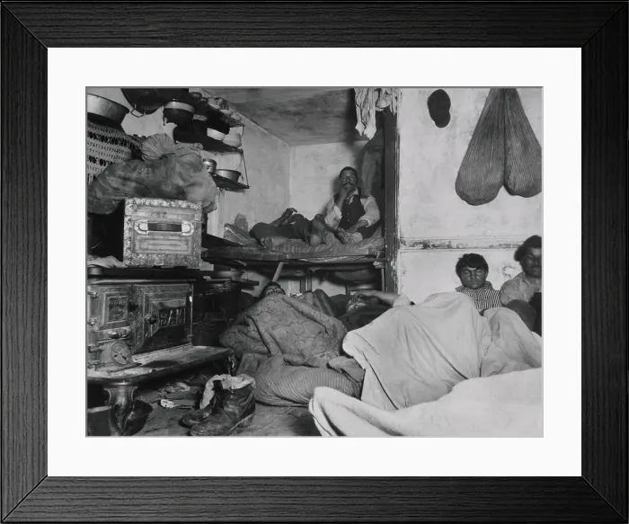 Framed Print : LODGERS IN A BAYARD STREET TENEMENT, c. 1888 by Jacob Riis