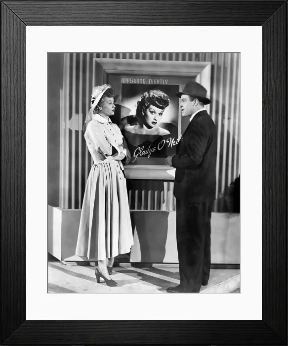 Framed Print : SORROWFUL JONES, from left, Lucille Ball, Bob Hope, 1949