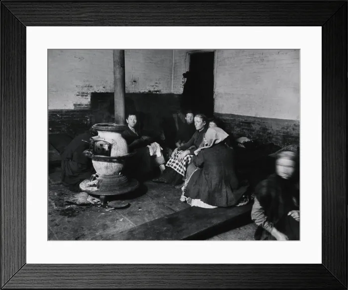 Framed Print : ELIZABETH STREET POLICE STATION -WOMEN LODGERS, by Jacob Riis, c. 1888-90. Unsanitary police stations shelters were suspected of spreading disease Framed Print : ELIZABETH STREET POLICE STATION -WOMEN LODGERS, by Jacob Riis, c. 1888-90. Unsanitary police stations shelters were suspected of spreading disease