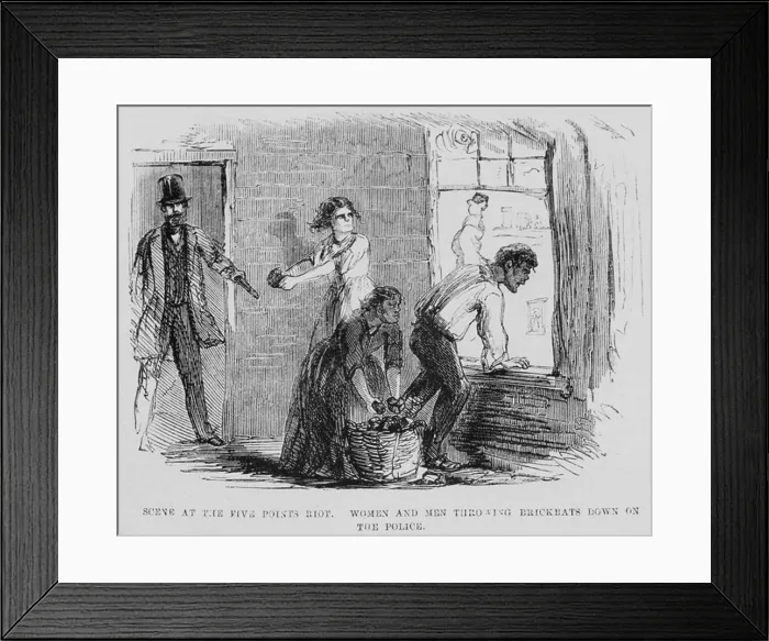 Framed Print : Scene from the July 4, 1857 riot in the Sixth Ward