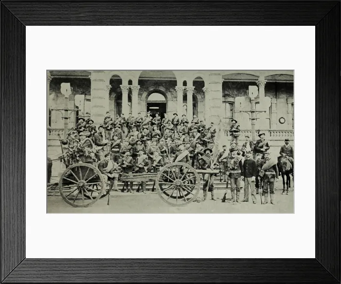 Framed Print : Government troops after repressing a Hawaiian uprising against the Republic of Hawaii, 1895