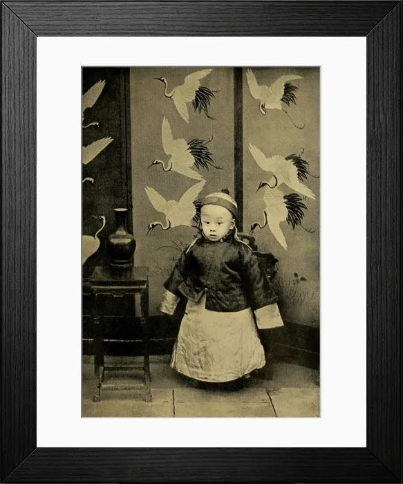 Framed Print : Xuantong Emperor, 3-year old Puyi, in 1909. In Feb. 1912, during the Xinhai Revolution, he was forced to force to abdicate