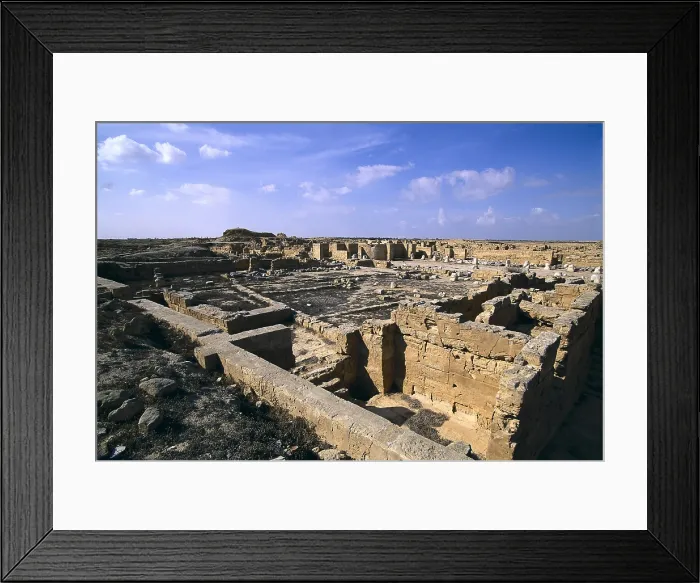 Framed Print : Basilica of Arcadius. EGYPT. ALEXANDRIA. Abu Mina. Basilica of Arcadius. Ruins. Paleo-christian art. Architecture. - Vannini / Iberfoto / Everett Collection (551158)**US SALES ONLY**