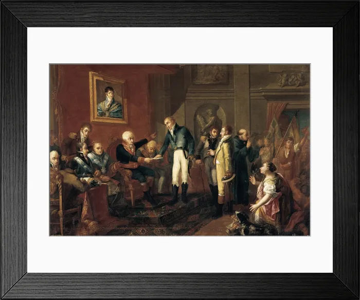 Framed Print : CASTELLO I AMAT, Vicent (1787-1860). Captain general of Valencia with the English consul before the French invasion. 19th c