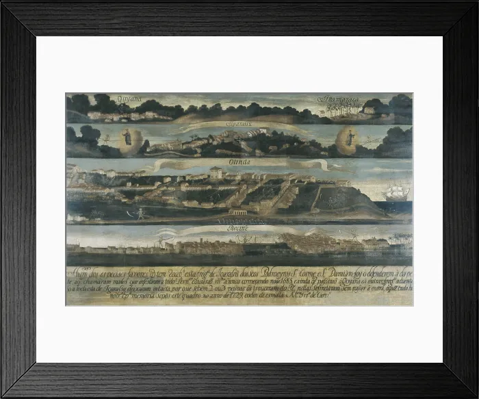 Framed Print : Igarassu, Olinda and Recife. 1729. BRAZIL. Iguarau. Convent of Saint Anthony. Colonial baroque. Oil on canvas