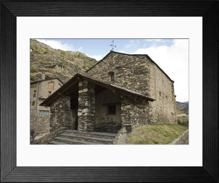 Framed Print : ANDORRA. Canillo. Church of Sant Joan de Caselles (12th c). Porch. Romanesque art. - Paul Maeyaert / Iberfoto / Everett Collection (551532)**US SALES ONLY**