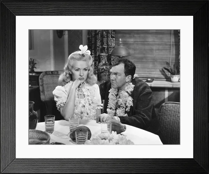 Framed Print : SONG OF THE ISLANDS, from left: Betty Grable, Thomas Mitchell, 1942. TM & copyright 20th Century Fox Film Corp. All rights reserved / courtesy Everett Collection