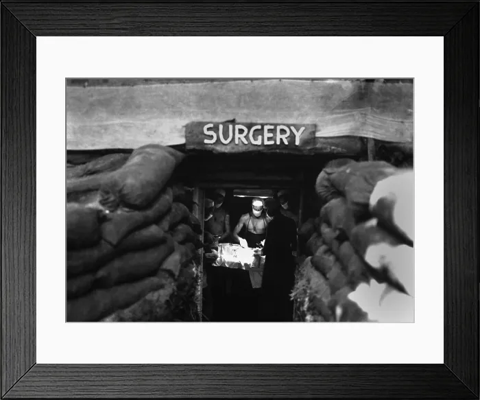 Framed Print : Underground surgery room, behind the front lines on Bougainville, Solomon Islands. An American Army doctor operates on a soldier wounded by a Japanese sniper. Dec. 13, 1943 Framed Print : Underground surgery room, behind the front lines on Bougainville, Solomon Islands. An American Army doctor operates on a soldier wounded by a Japanese sniper. Dec. 13, 1943
