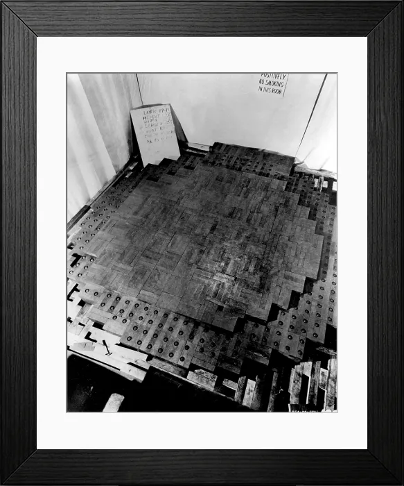 Framed Print : Photograph made during the construction of the Chicago Pile-1 (CP-1), the first nuclear reactor Framed Print : Photograph made during the construction of the Chicago Pile-1 (CP-1), the first nuclear reactor