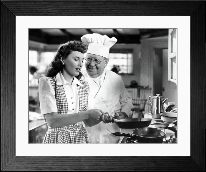 Framed Print : CHRISTMAS IN CONNECTICUT, Barbara Stanwyck, S.Z. Sakall, 1945 Framed Print : CHRISTMAS IN CONNECTICUT, Barbara Stanwyck, S.Z. Sakall, 1945
