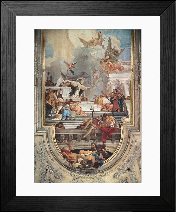 Framed Print : Tiepolo Giambattista, The Institution of the Rosary, 1737 - 1739, 18th Century, fresco, Italy, Veneto, Venice, Gesuiti Church