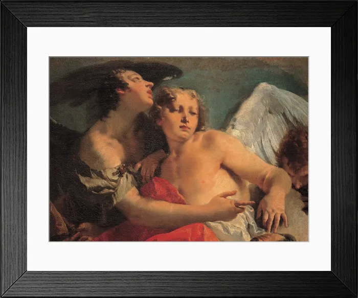 Framed Print : Tiepolo Giambattista, Abraham Praying before the Three Angels, 1731 - 1732, 18th Century, oil on canvas, Italy, Veneto, Venice, Scuola Grande di San Rocco Framed Print : Tiepolo Giambattista, Abraham Praying before the Three Angels, 1731 - 1732, 18th Century, oil on canvas, Italy, Veneto, Venice, Scuola Grande di San Rocco