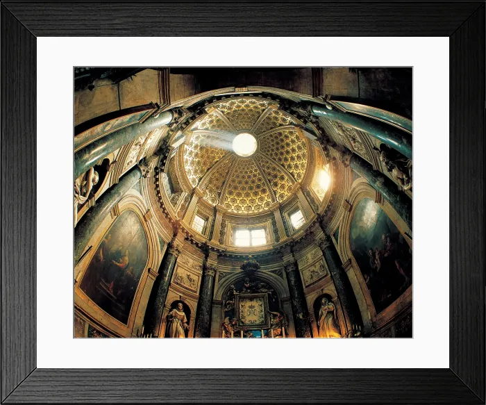Framed Print : Bernini Gian Lorenzo, Chigi Chapel or Votive Chapel, cathedral, H41Siena, 1658 - 1664, 17th Century, lapis lazuli, marbles, Italy, Tuscany, Siena, Cathedral