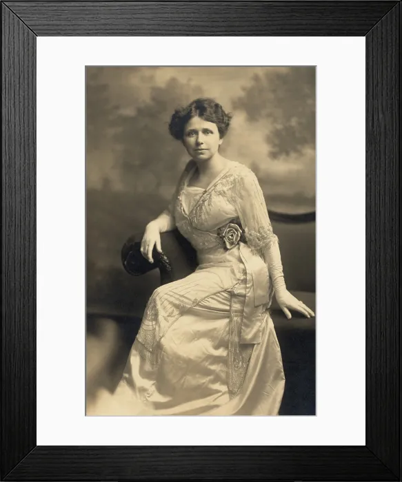 Framed Print : Hattie Caraway (1878-1950) in a 1914 studio portrait when she was the wife of Arkansas Representative Thaddeus Caraway