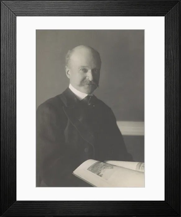 Framed Print : Charles Follen McKim, was a founder of beaux arts architect firm of the McKim, Mead & White, in 1872. His co-founders was William Rutherford Mead. Stanford White joined in 1879