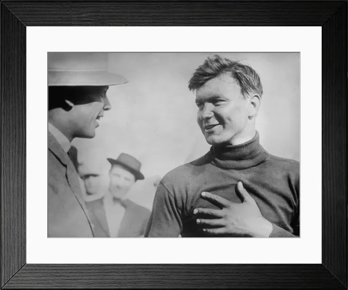 Framed Print : American driver, Joe Dawson, after winning the 1912 Indianapolis 500 automobile race, May 30, 1912 (BSLOC_2018_4_168)