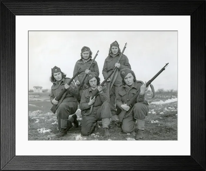 Framed Print : Women partisans who are fighting against the Germans in Yugoslavia. Ca. 1944, World War 2 (BSLOC_2015_13_36) Framed Print : Women partisans who are fighting against the Germans in Yugoslavia. Ca. 1944, World War 2 (BSLOC_2015_13_36)