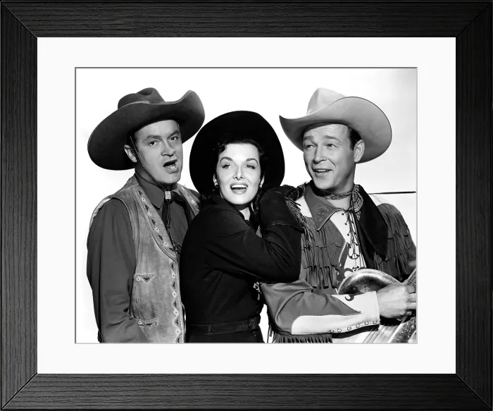 Framed Print : SON OF PALEFACE, Bob Hope, Jane Russell, Roy Rogers, 1952