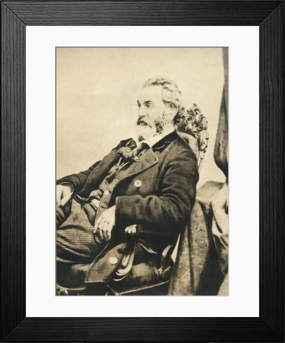 Framed Print : Portrait of American poet, Walt Whitman, seated facing left, c. 1860 (BSLOC_2018_4_49) Framed Print : Portrait of American poet, Walt Whitman, seated facing left, c. 1860 (BSLOC_2018_4_49)