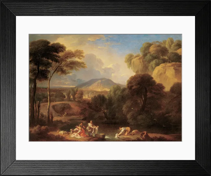 Framed Print : Roman artist, Laundresses, 17th Century, oil on canvas, Italy, Lombardy, Milan, Brera Art Gallery, (575733) Everett CollectionMondadori Portfolio**US SALES ONLY**