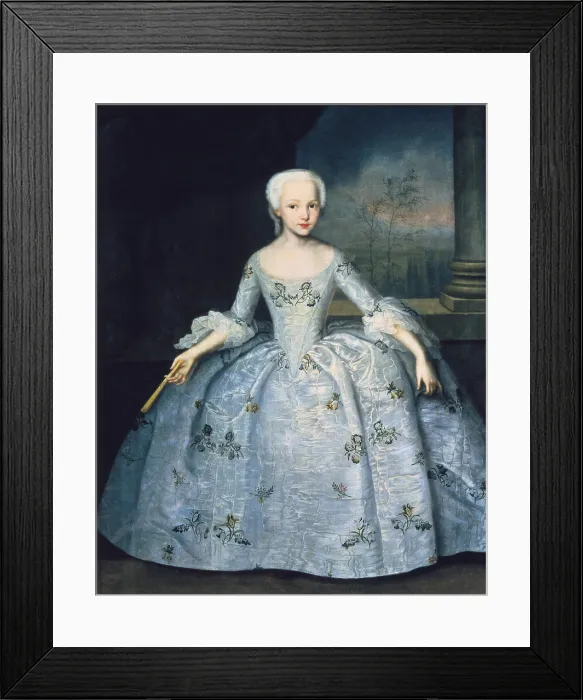 Framed Print : VISHNIAKOV, Ivan (1699-1761). Sarah Eleanor Fermor. 1750. Baroque art. Painting. RUSSIA. Saint Petersburg. State Russian Museum