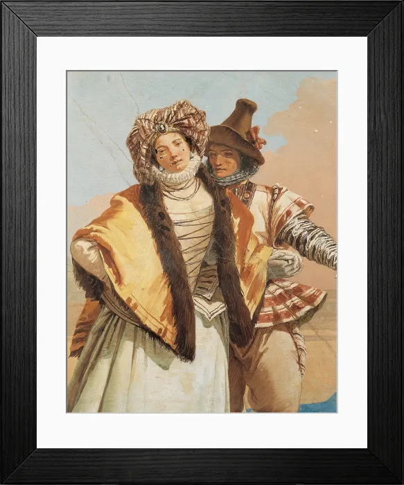 Framed Print : Tiepolo Giandomenico, Declaration of Love, 18th Century, fresco, Italy, Veneto, Vicenza, Villa Valmarana ai Nani, (567373) Everett CollectionMondadori Portfolio**US SALES ONLY**