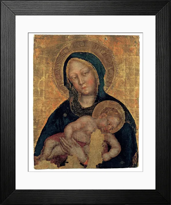 Framed Print : attributed Gentile di Niccol detto Gentile da Fabriano, Madonna and Child, 1370 - 1427, 14th Century, panel, Italy, Emilia Romagna, Ferarra, National Gallery of Art