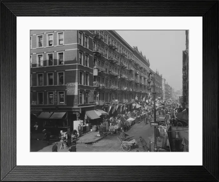 Framed Print : View from Rivington Street on New York City's Lower East Side Jewish neighborhood in 1909 Framed Print : View from Rivington Street on New York City's Lower East Side Jewish neighborhood in 1909