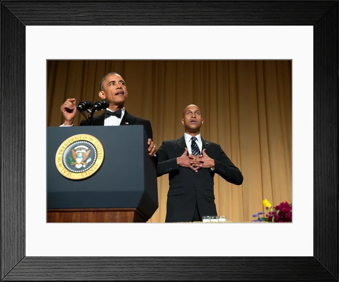 Framed Print : President Obama at the White House Correspondents Association Dinner with actor Keegan-Michael Key Framed Print : President Obama at the White House Correspondents Association Dinner with actor Keegan-Michael Key