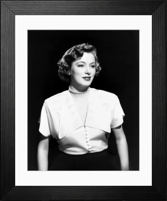 Framed Print : CHAIN LIGHTNING, Eleanor Parker, in a tissue-faille crepe blouse, 1950 Framed Print : CHAIN LIGHTNING, Eleanor Parker, in a tissue-faille crepe blouse, 1950