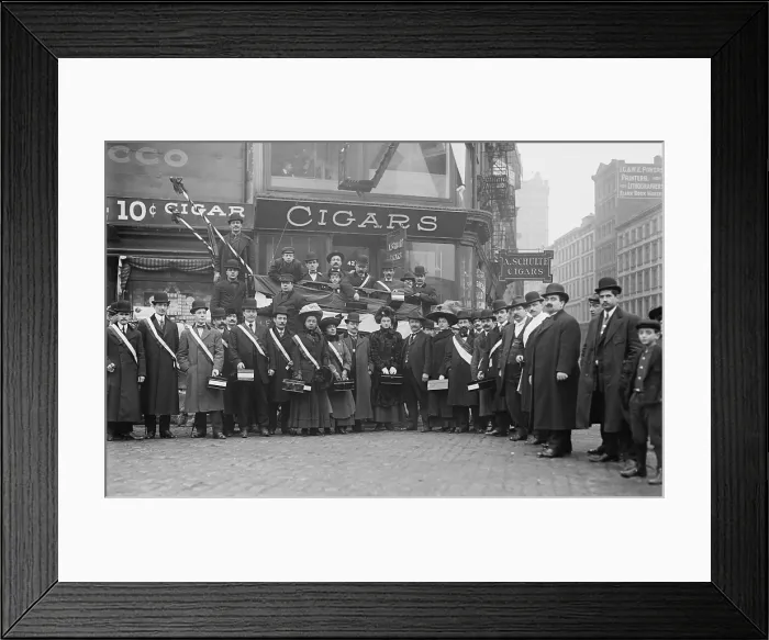 Framed Print : Chevalier C. Barsotti, editor of IL PROGRESSO, the largest Italian-American newspaper, and others collecting for Italian earthquake sufferers, in New York City, on January 10 Framed Print : Chevalier C. Barsotti, editor of IL PROGRESSO, the largest Italian-American newspaper, and others collecting for Italian earthquake sufferers, in New York City, on January 10