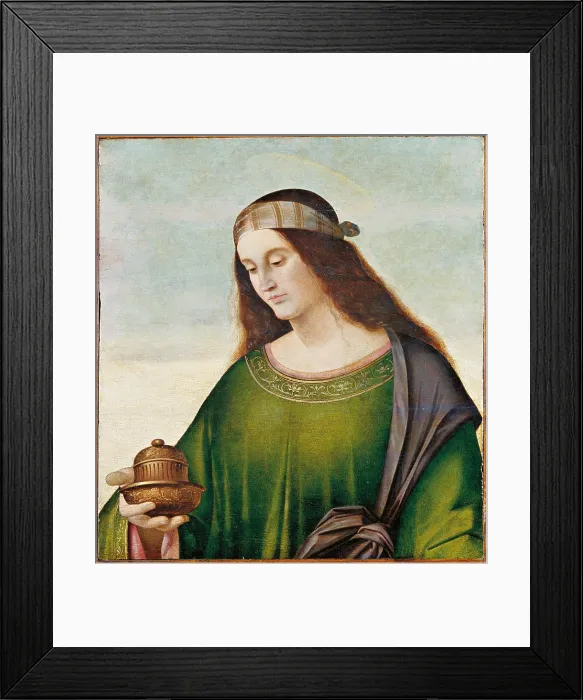 Framed Print : Magdalene, by Giorgio da Castelfranco known as Giorgione, 1495 - 1496, 15th Century, panel, cm 54, 1 x 49, 1 - Italy, Tuscany, Florence, private collection. All