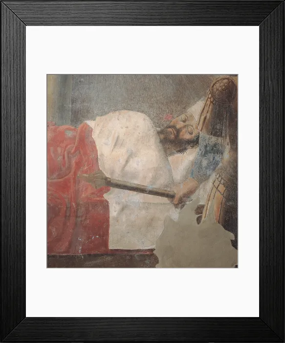 Framed Print : Legend of the Cross Dream of Constantine, by Pietro di Benedetto dei Franceschi known as Piero della Francesca, 1452 - 1462 about, 15th Century, fresco, cm 329 x 190 - Italy